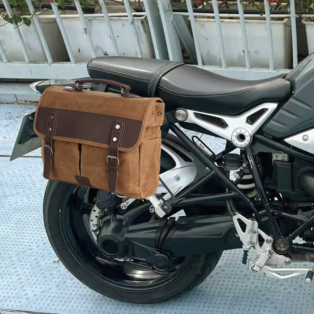 

SaddleBag For Motorcycle Retro Waterproof Side Bag Luggage Bag Large Capacity Electric Vehicle Hanging Bag For Motorbike Scooter