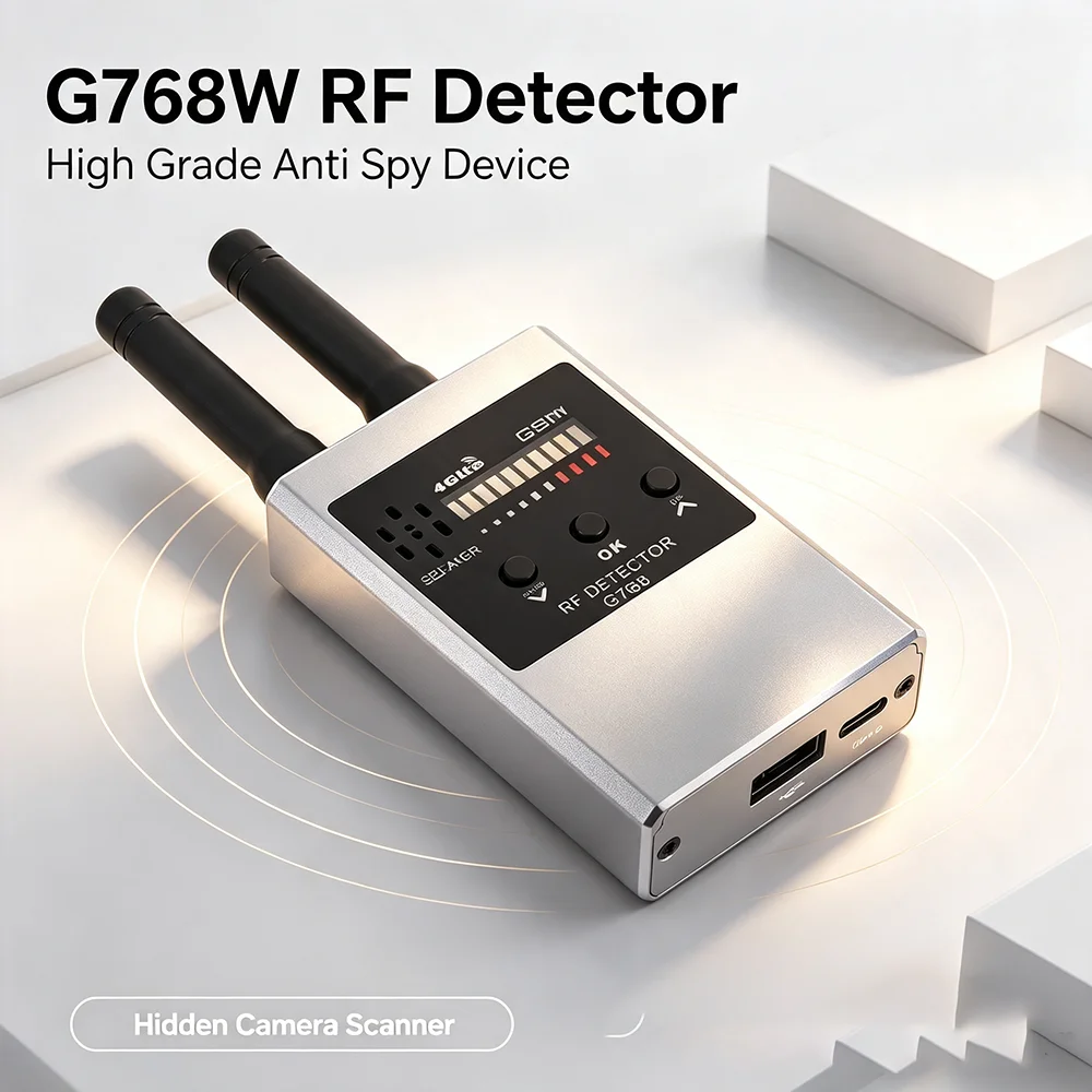 Latest Hot Selling G768W Anti-Spy Detector Wireless RF Signal Scanner GSM Audio Bug Finder GPS Tracker & Hidden Camera Detector