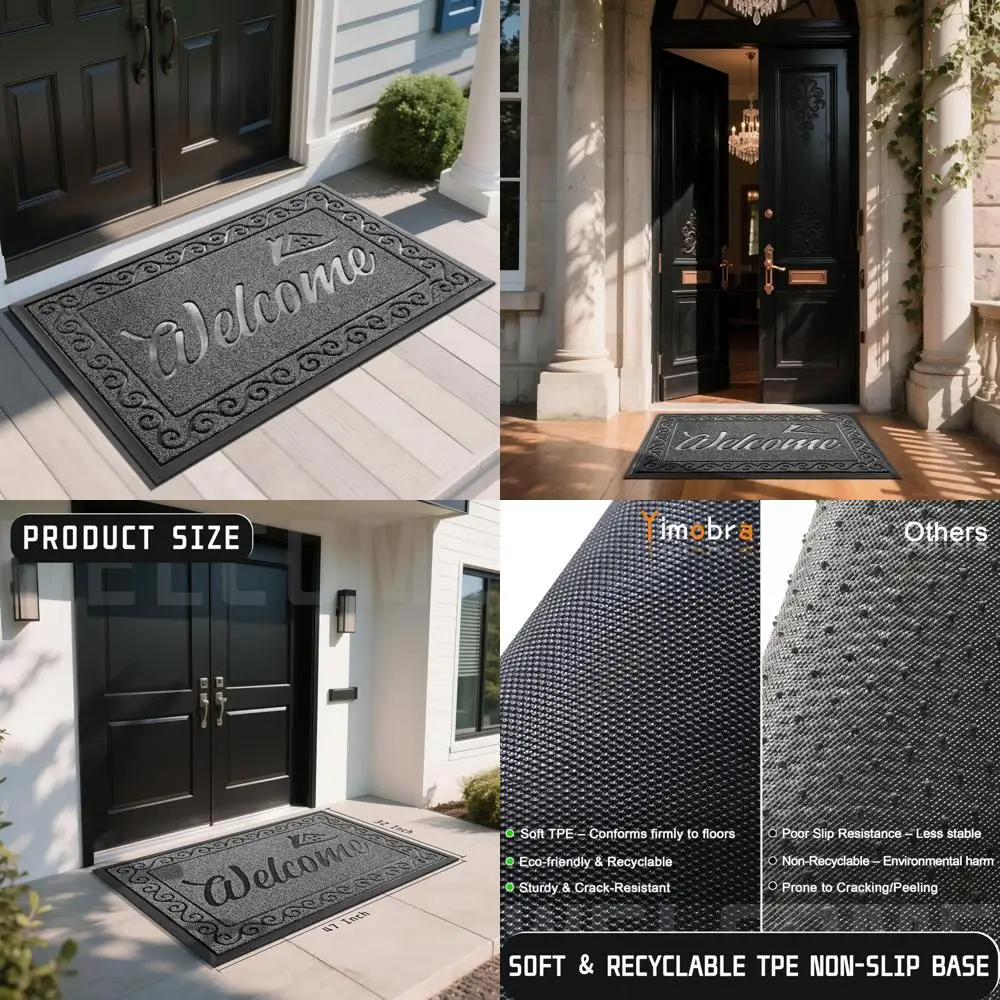 

Прочный дверной коврик для домашнего входа, подходит для наружного и внутреннего использования.