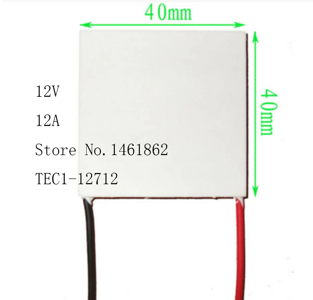 TEC1-12712 12V 12A 107W 40*40mm enfriador termoeléctrico módulo de células Peltier mecanismo de placa de refrigeración de refrigeración semiconductor
