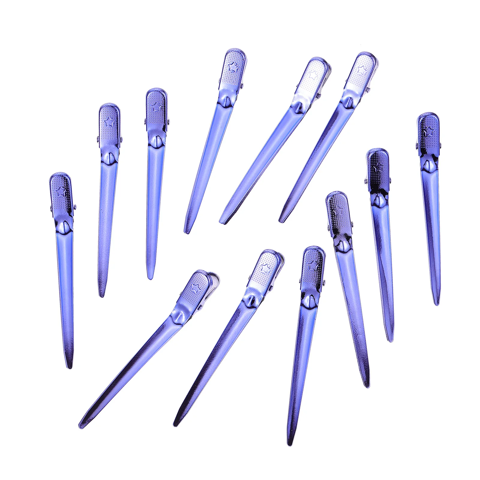 

12pcs Stainless Hairdressing Clips Metal Grip Barber Clamps Hair Styling Hairpins Hair Dividing Tools Styling Pins