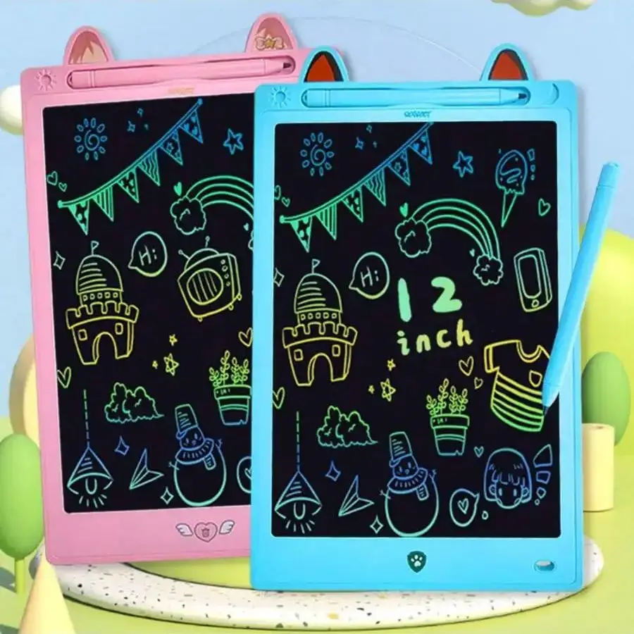 8.5/10/12/16 นิ้วการ์ตูน LCD การเขียนแท็บเล็ต,Doodle Board ของขวัญของเล่นสําหรับ 3-12 ปีเด็กหญิง,drawing Pad สําหรับเด็ก