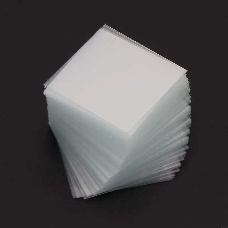 C90A Transparent Square Glass Slides Microscope Coverslips Square Glass Slides For Microscope Optical Instrument Accessories