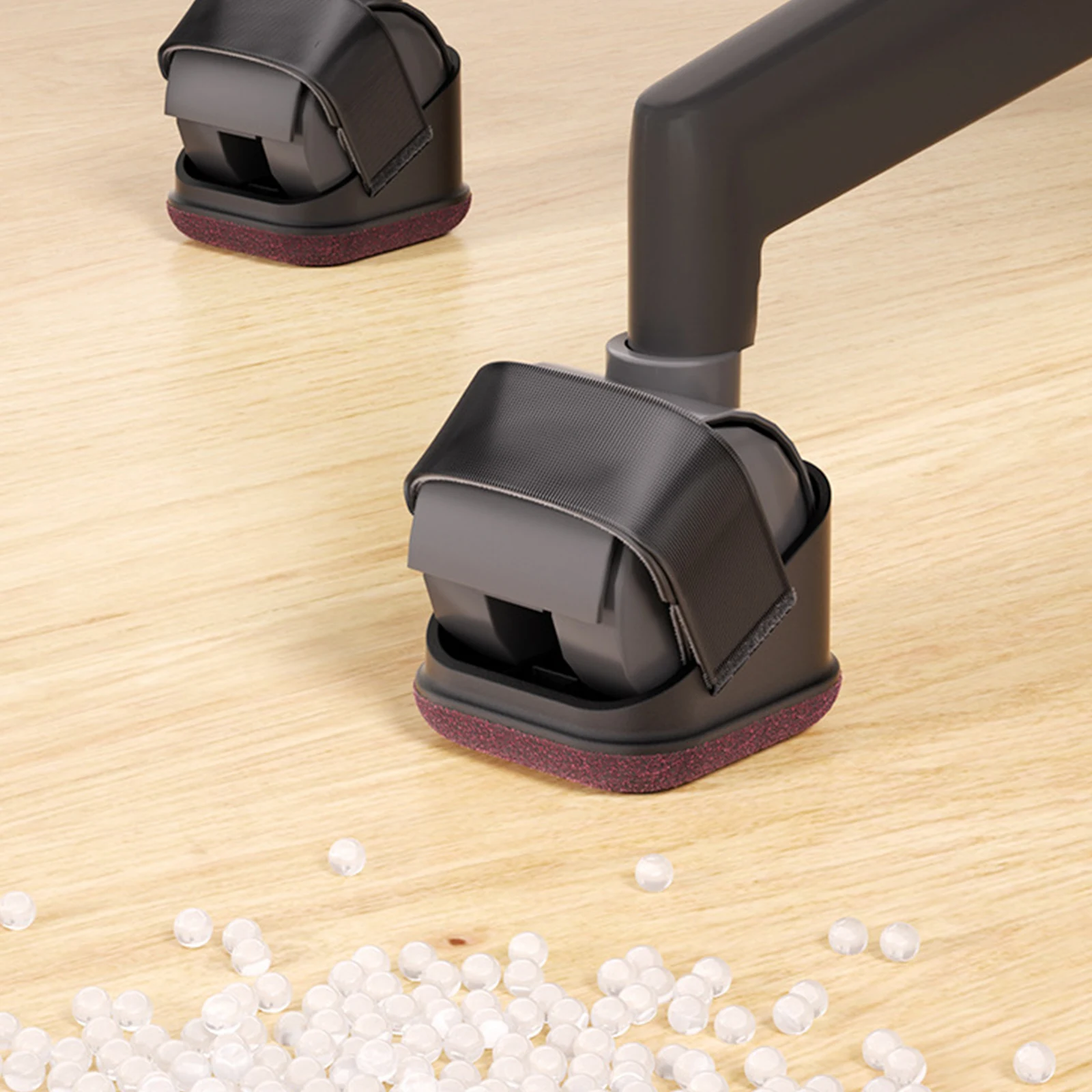 5 Pcs Office Chair Wheels Stoppers Furniture Wheel Caster Cups with Felt Bottom Pads for Rolling