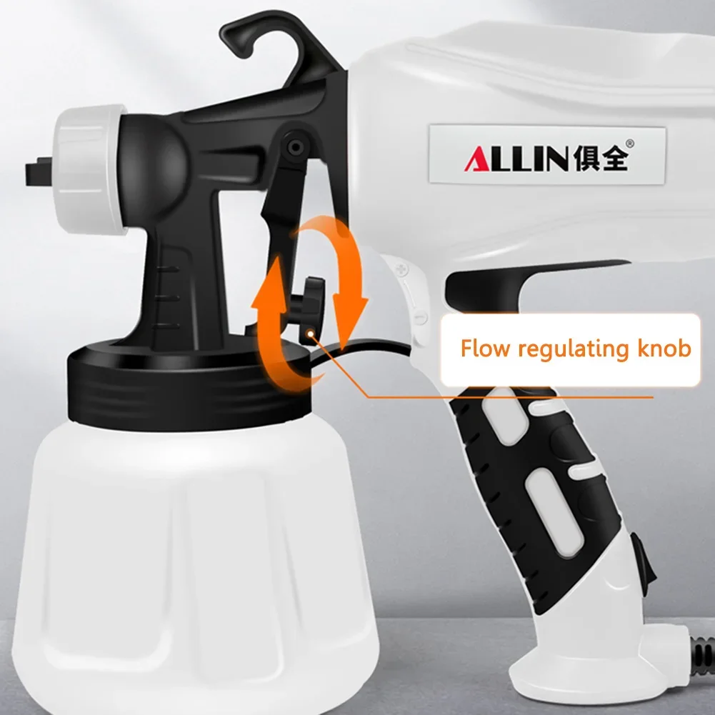 900ML Electric Spray Gun Portable 650/500W Cordless Paint Sprayer Auto Furniture Steel Coating Airbrush Tool Spraying Machine