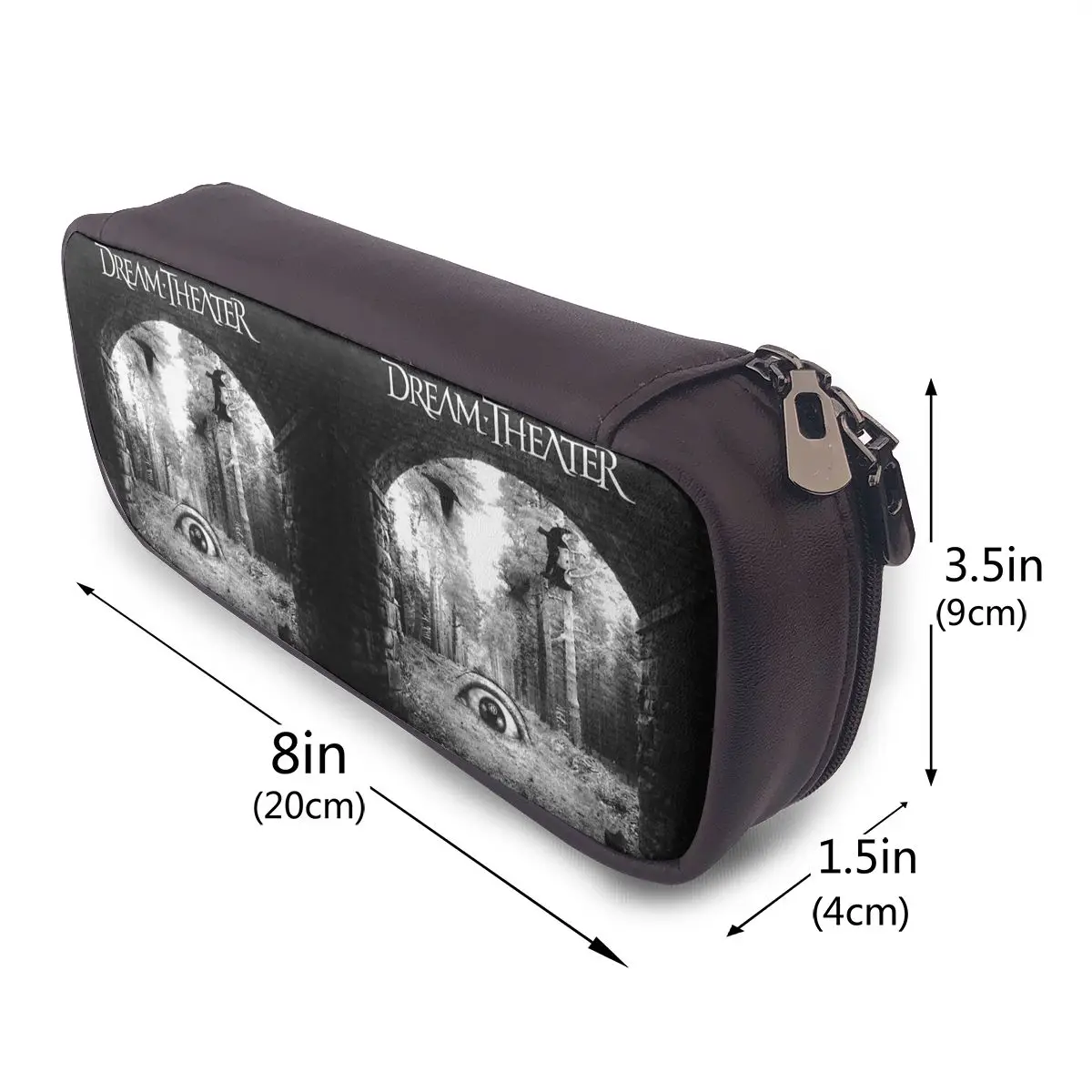 

Dream Theater Leather Pencil Case for Boys Girls Gifts Pen Box Pencil Bag Stationery Supplies Pen Holder Bag