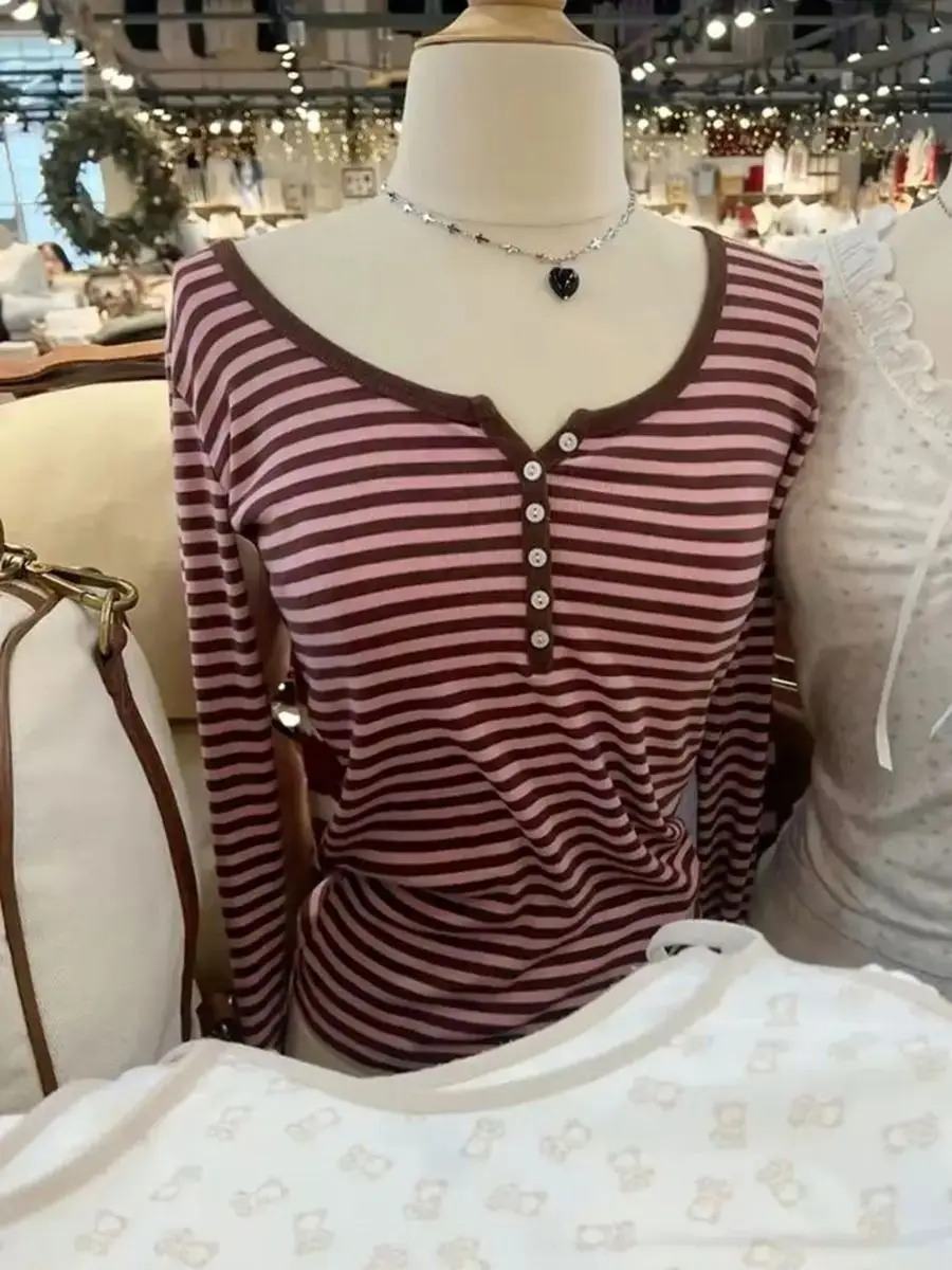 Pink brown striped