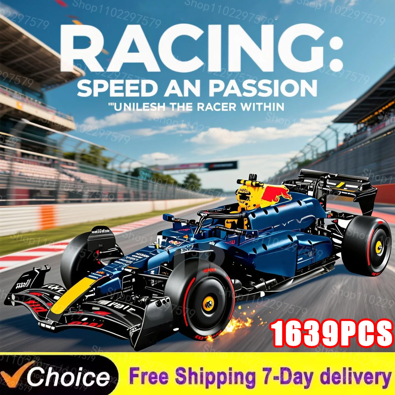 Nouvelle voiture de course technique RB20 1639PCS 42206 Jeux de construction Modèle réduit de voiture de sport à collectionner avec détails superbes Cadeaux Jouets Décoration