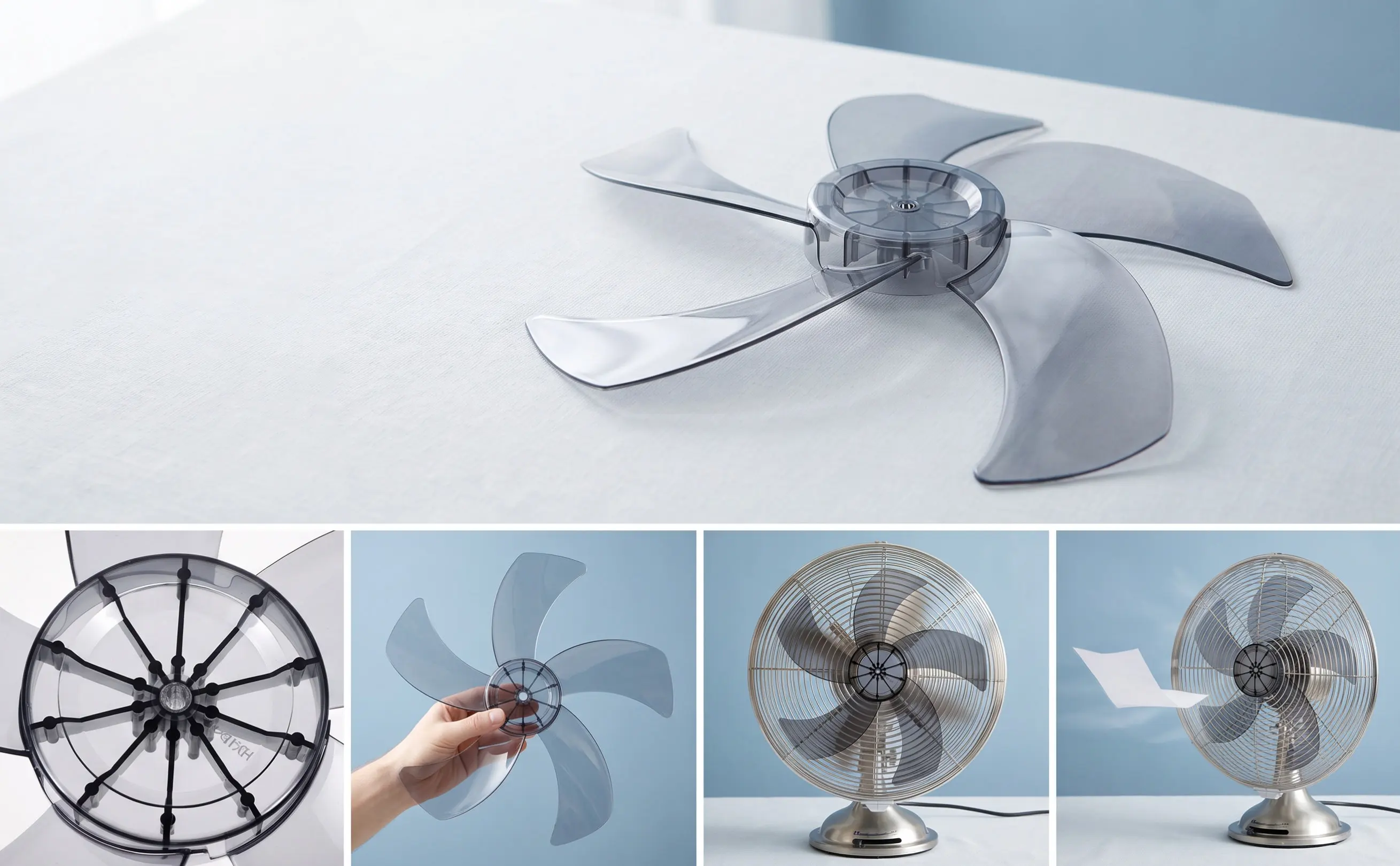 Plastic Fan Wings Replacement For Table Fan Cooling Blades 5-Leaves Household Standing Pedestal Accessories