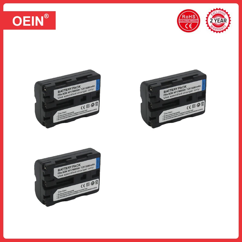 4Pcs 2200mAh NP-FM500H NP FM500H NPFM500H Camera Battery For Sony A57 A58 A65 A77 A99 A550 A560 A580 Battery L50