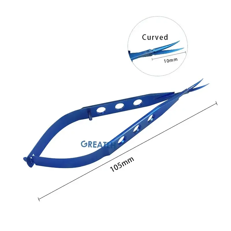 105mm Titanium Ophthalmic Vannas Capsulotomy Scissors Animal Experiment Vascular Scissors Veterinary Ophthalmic Tool