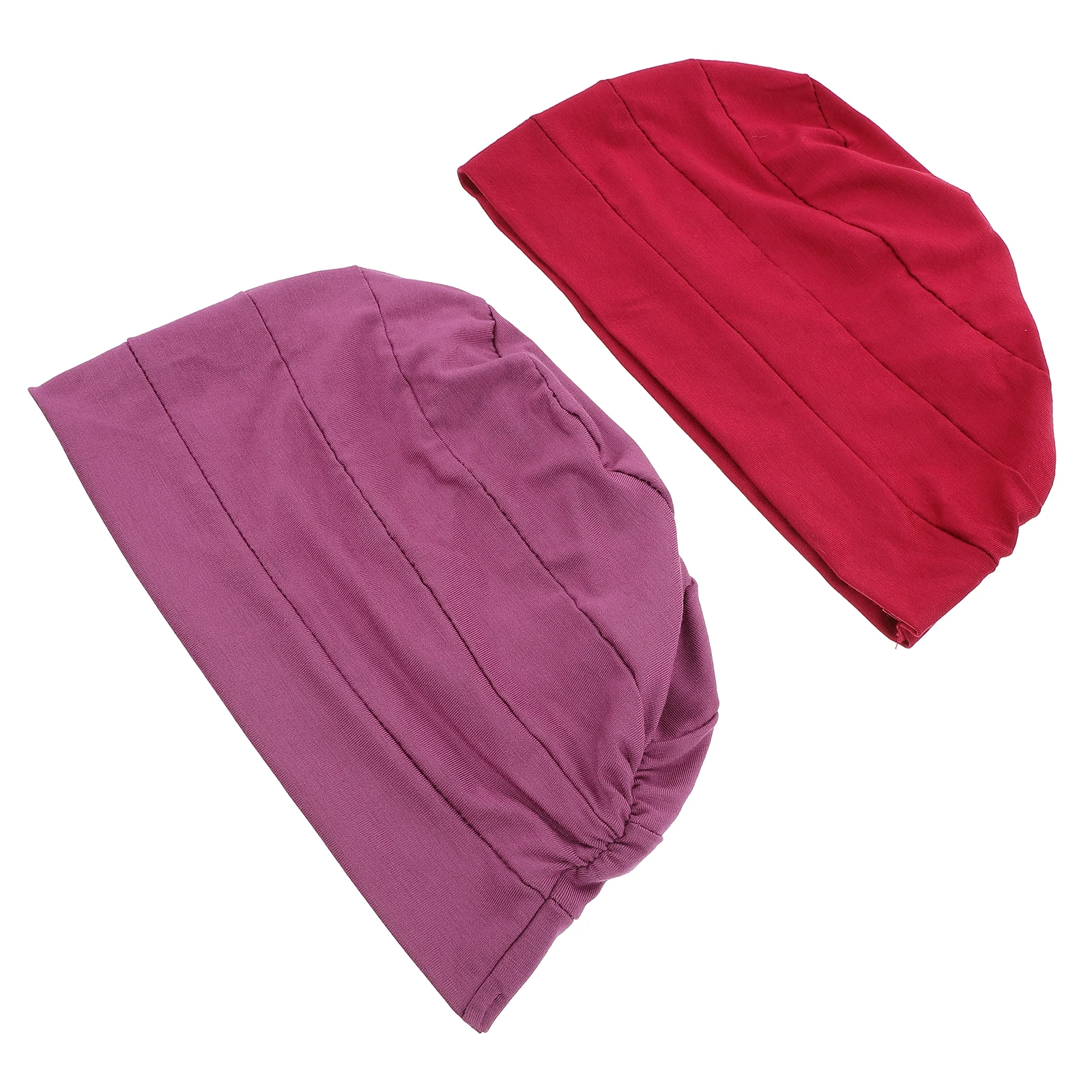 

2pcs Cotton Caps for Women Night Hat Patients Lightweight Elastic Bonnet Hair Protection Gifts Soft Comfortable