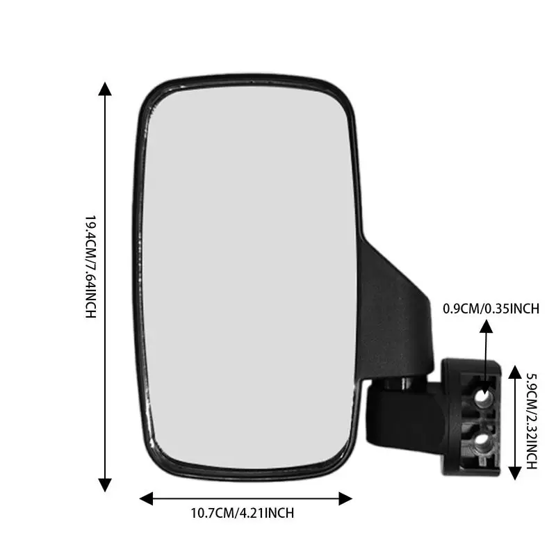 ATV Rear View Looking-Glass 2X UTV Looking-Glass with 1.75 Inch and 2 Inch Roll Bar Cage Adjustable Looking-Glass Set for ATVs