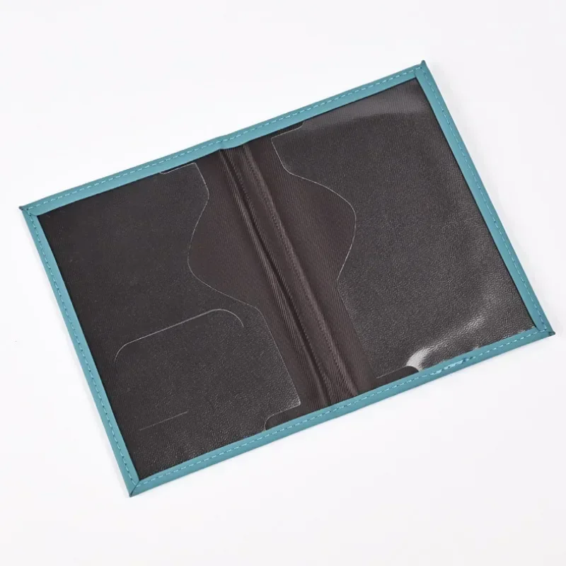 Couverture de Passeport en PU Solide pour Homme et Femme, Accessoire de Protection de Voyage pour Carte d'Identité et de Crédit