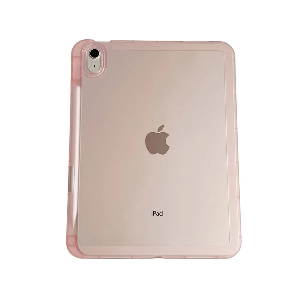 Schokbestendige TPU-achterkant voor iPad Air4 5 6/Air 11/Pro11 Transparante beschermhoes met pensleuf Antikras Soft Shell Case