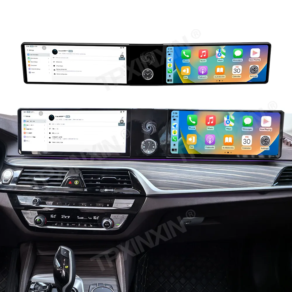 ZWNAV شاشة مزدوجة أندرويد سيارة الوسائط المتعددة راديو لسيارات BMW 5 Series 2010-2017 السيارات لتحديد المواقع الملاح واي فاي 4G بلوتوث