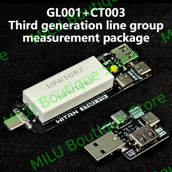 Ripple & Cable Resistance Measurement USB-C Pure Resistive Load Multi-function Adapter Board for Voltage/Current Electronic Load