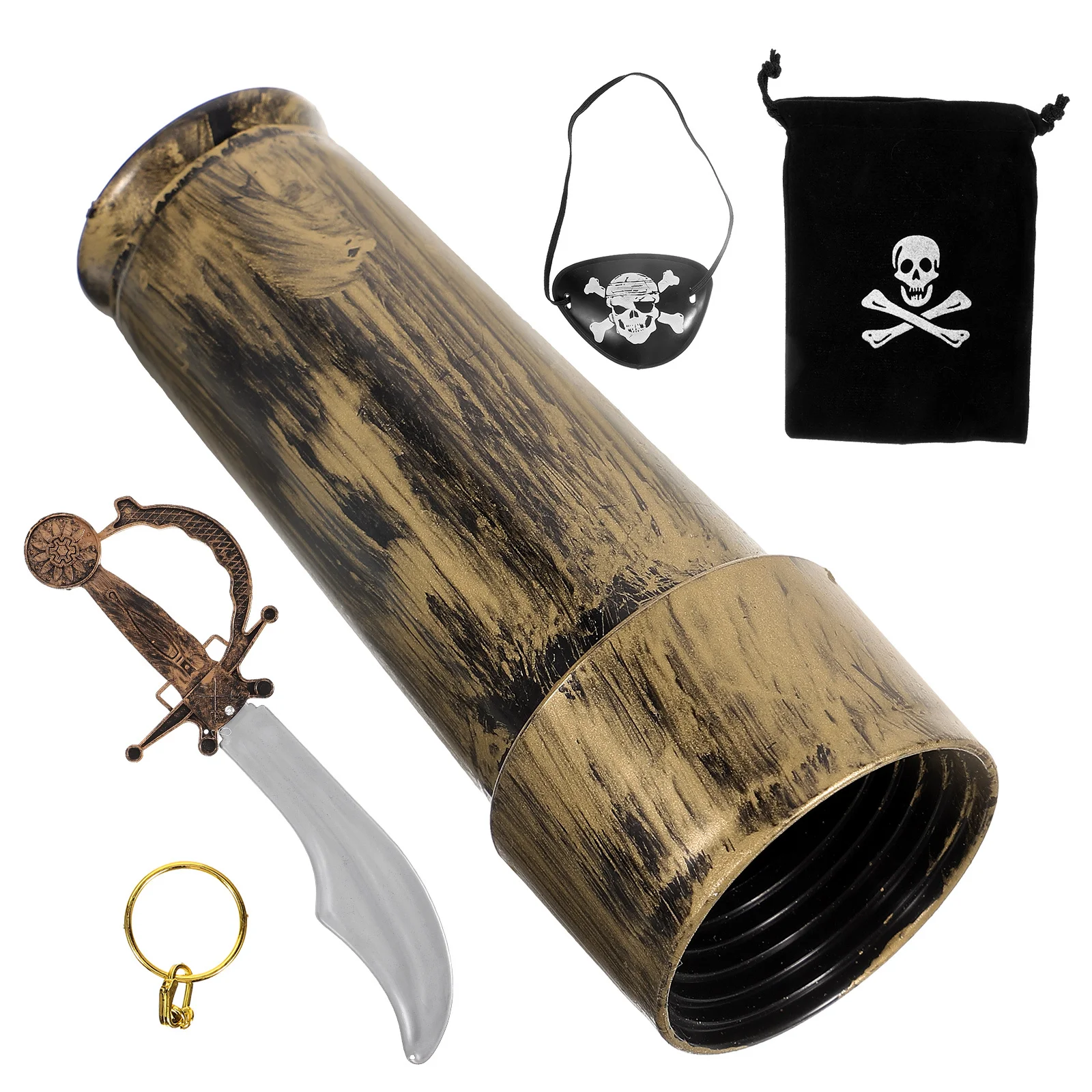 1 مجموعة 1 مجموعة هوك تلسكوب هالوين القراصنة تأثيري عدة زي حفلة الدعامة القراصنة إمدادات الحفلات اكسسوارات الديكور #3