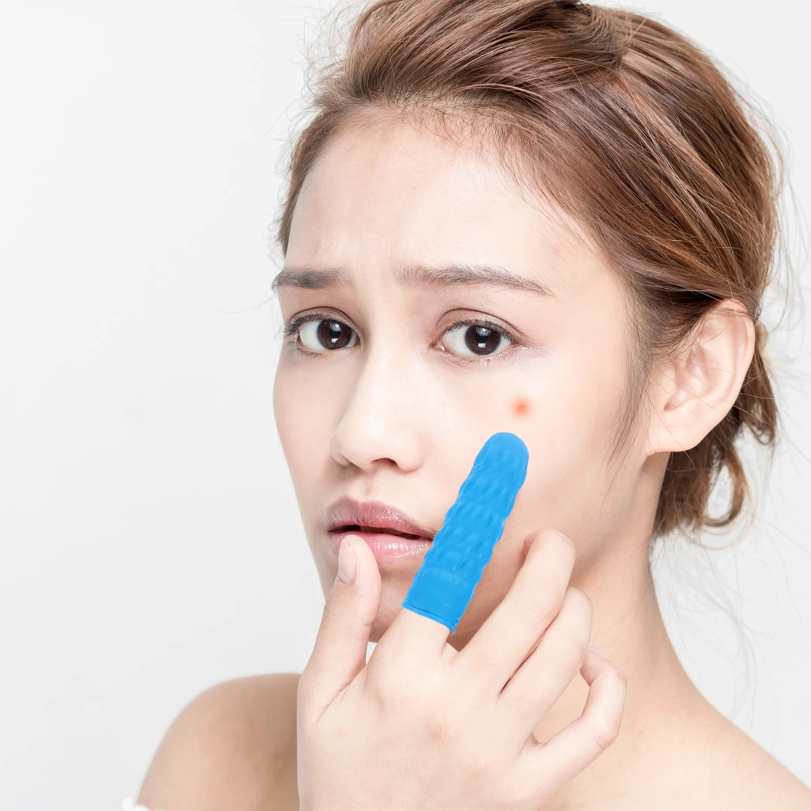 

100 Pcs Anti Static Nitrile Finger Covers White Reusable Protective Sleeve for Electronics Labor Workshop Typing