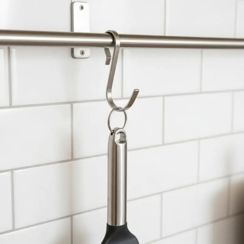 6pcs Snap On Clip Hooks Multifunction Wire Shelving Holders Secure Shelf Grate Hooks For Home Office Kitchen Storage Use