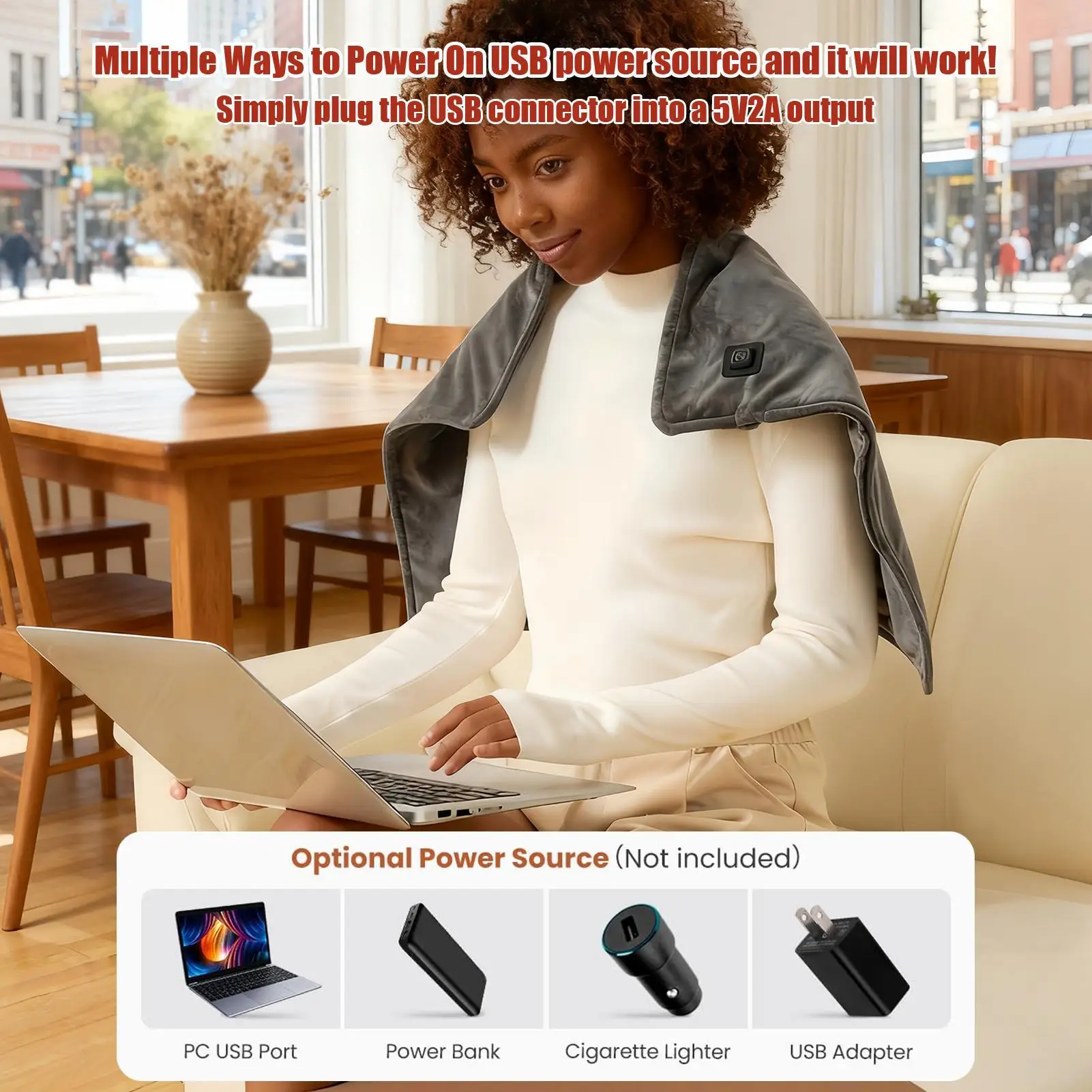 

Electric Heating Pad 70x45cm 5V Portable Comfortable Soft Heated Throw Winter Warmer Heating Blankets For Couch Bed Sofa Home