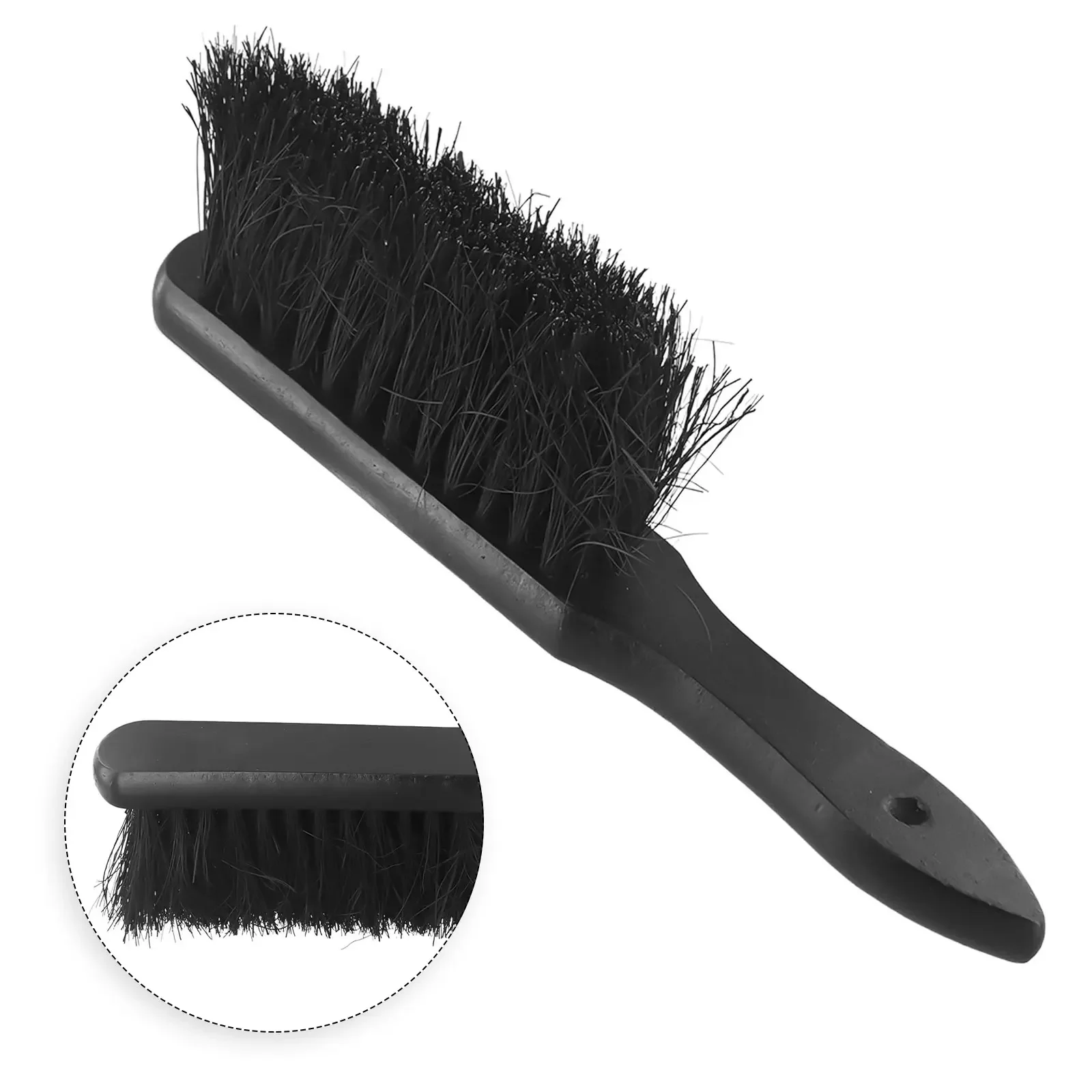 Hot Sale Fireplace Brush Wooden Handle Chimney Cleaning 1PCS 28.5cm*4.5cm Black Coconut Palm Bristles Fireside