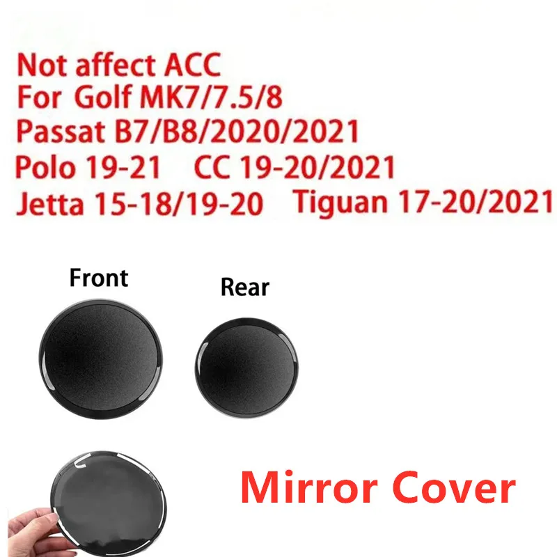 Not Affect ACC Black Front Grille Mirror Cover Or Rear Trunk Lid Cover Car Stickers For Golf 6 7 7.5 8 Polo Jetta Tiguan MK6 MK7