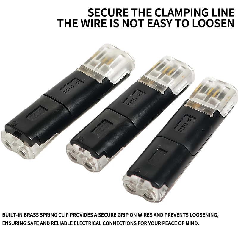 

50 Pair Connector 2P Solder-Free Strip-Free Insulation Piercing Terminal Block, Quick Disconnect Plug for LED Cable