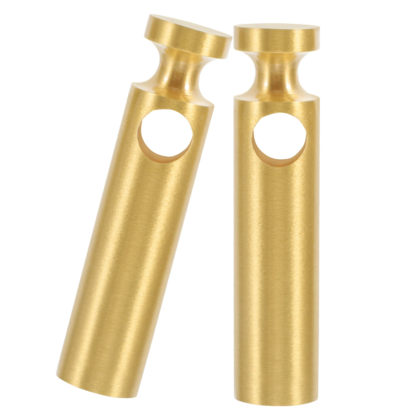 

2 Pcs Cabinet Fence Accessories Extended Handrai Connector Brass Posts Handrail Flat Corner