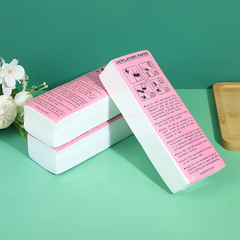 Wholesale 500/1000/2000PCS High Quality Nonwoven Body Cloth Hair Remove Wax Paper Rolls Hair Removal Epilator Wax Strip Paper 2#