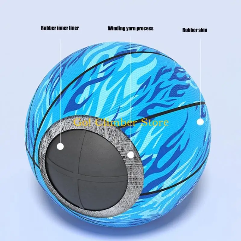 Q84C Pallacanestro in gomma impermeabilizza palla da allenamento con cuciture fini Pallacanestro per bambini