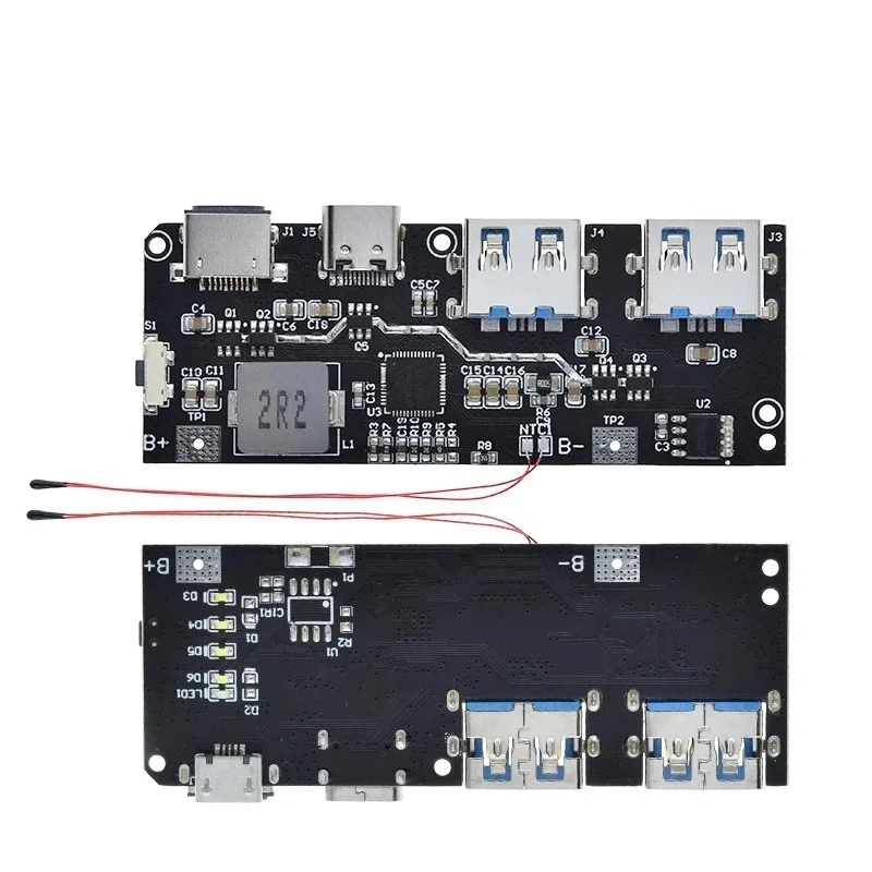 22.5W power bank 5-port two-way fast charging mobile power module circuit board DIY motherboard nesting material QC4+PD3.0