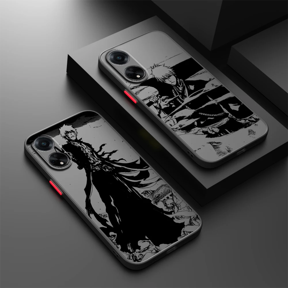 Japanese BLEACH Anime Frosted Translucent For OPPO X5 X3 A54S A5 A94 A16 A53S A57 A74 A72 A96 A98 A78 5G Cover Phone Case