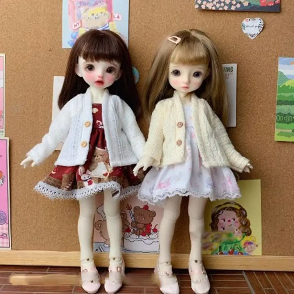 

Handmade Elegant Knitted Cardigan Casual Fashion Princess Dresses DIY Accessories Cute for 1/6 BJD 30cm Dolls