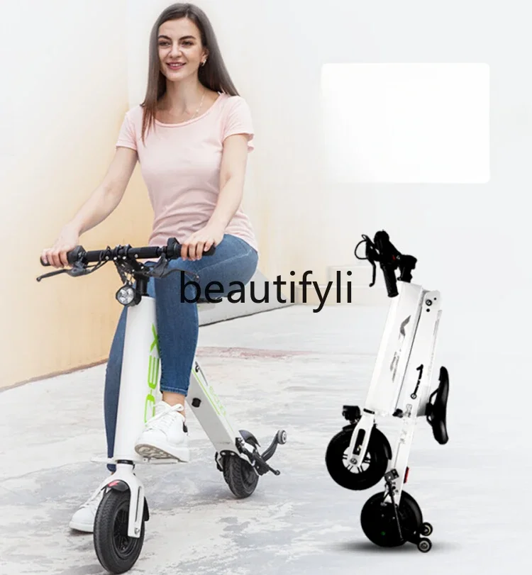 

Z189 Folding electric vehicle ultra-light mini power transportation battery car portable small scooter