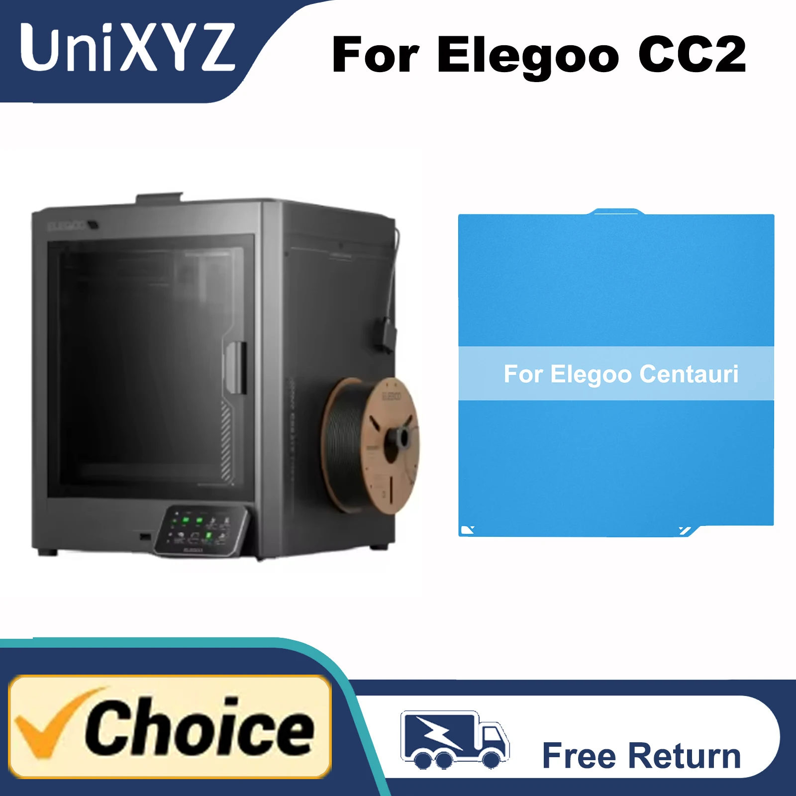 

Cold Plate for Elegoo Centauri Carbon 2/ Carbon2, CC2 Cool Plate Low Temperature Printing Bed 3D Printer Accessory