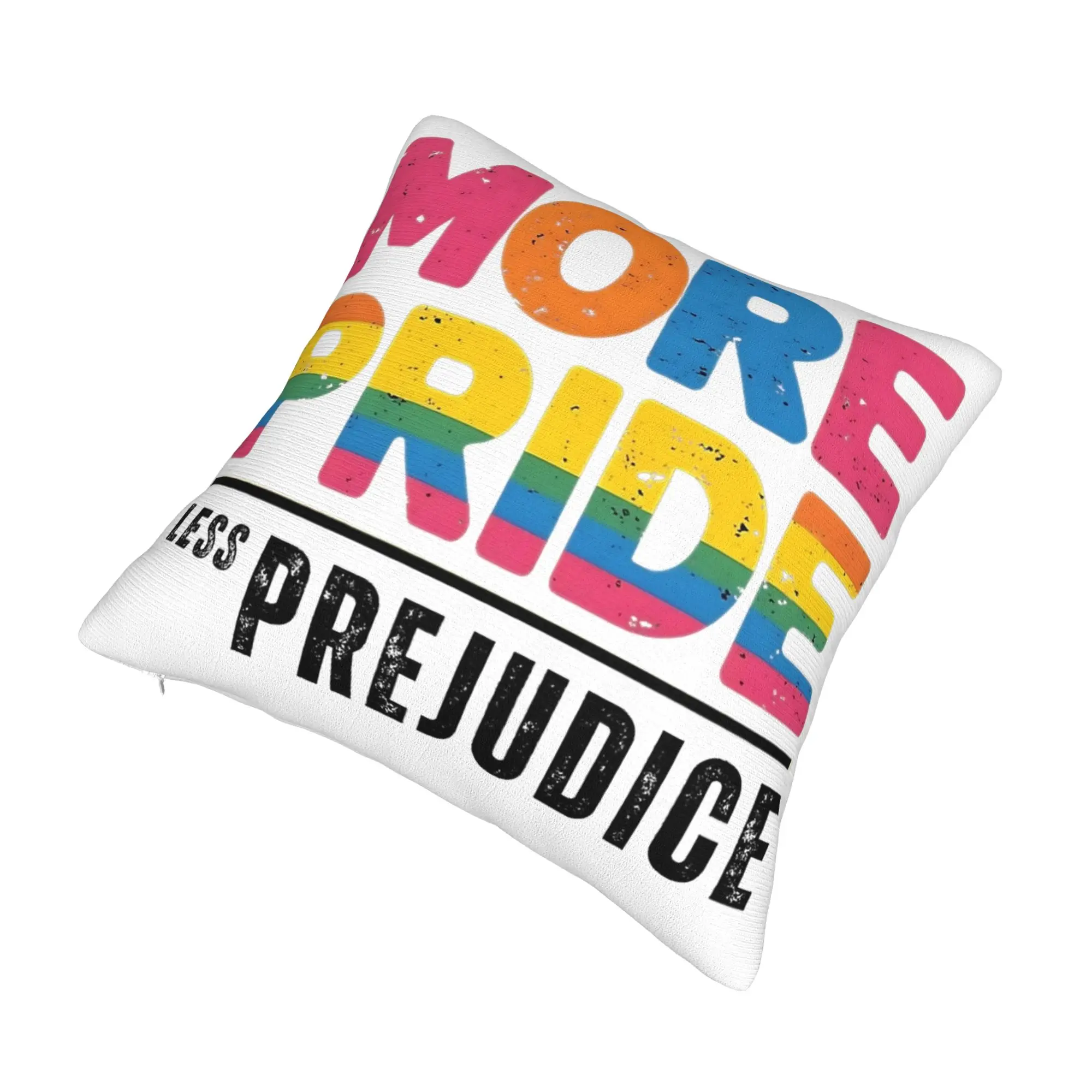 More Pride Less Prejudice  Pillowcase Merch Soft Cushion Cover Decoration  Throw Pillow Case Cover Home Multi-Size