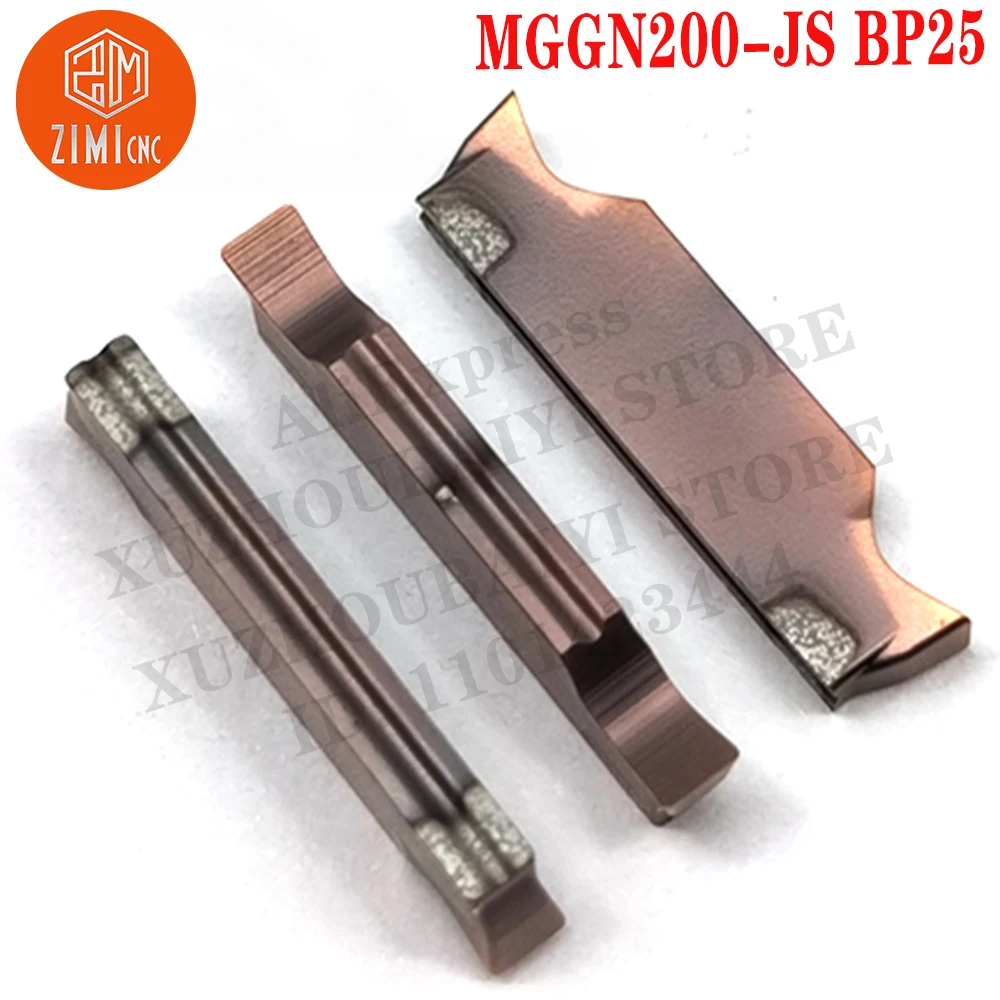 MGGN200-JS BP25 MGGN 200 carbide Grooving Inserts metal CNC Tool slotted insert Quick Chip External Holder Cutting Tools Turning