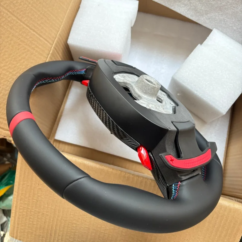 CS Car Leather Red M1 M2 Steering Wheel For BMW F10 F20 G30 G20 G22 G25 G05 G08 G07 M4 M5 M3 F90 X3 X5 G11 G12 G80 G82 G87