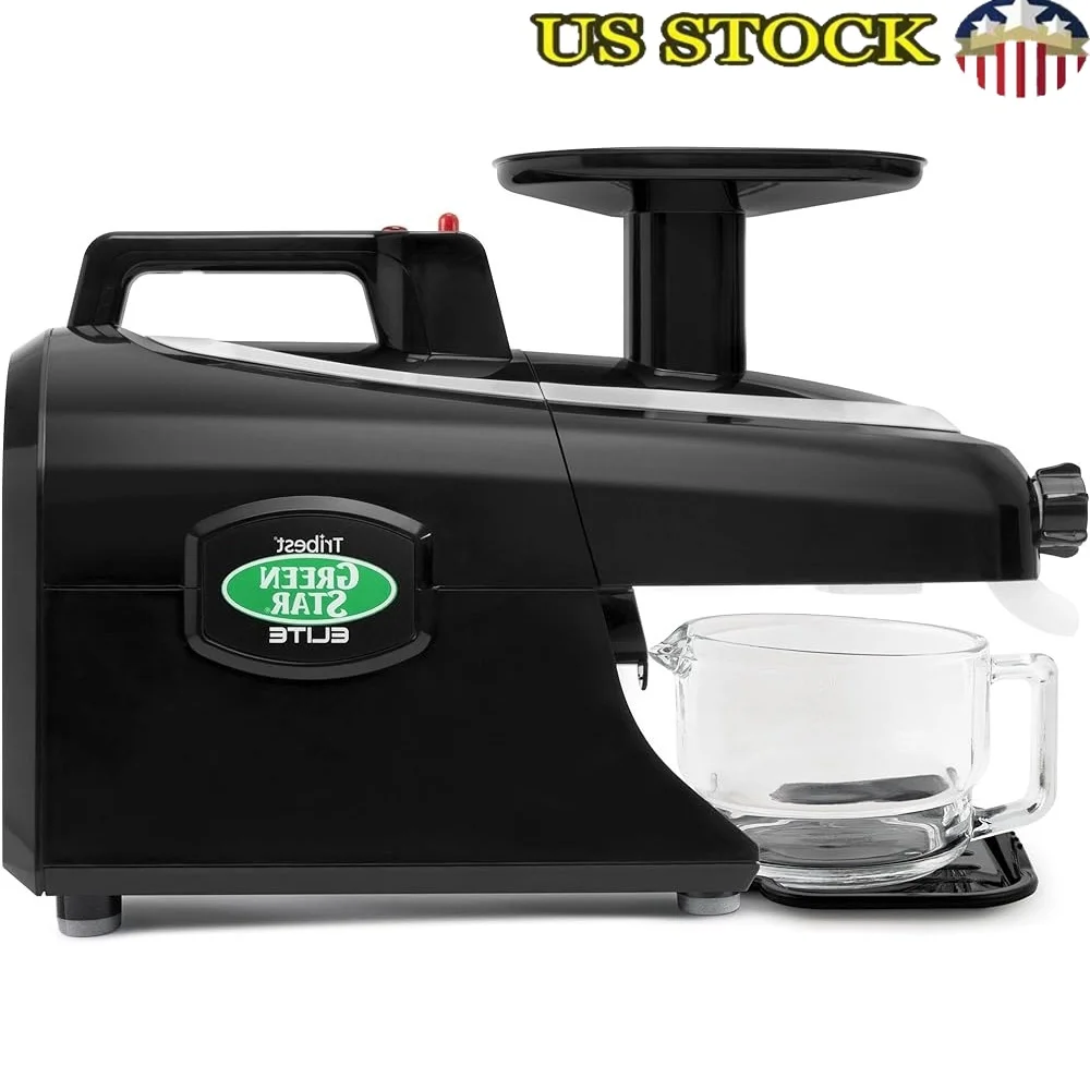 

Cold Press Slow Masticating Juicer Twin Gear Juice Extractor High Yield Nutrition Fresh Fruit Vegetable Juice Durable Easy Clean