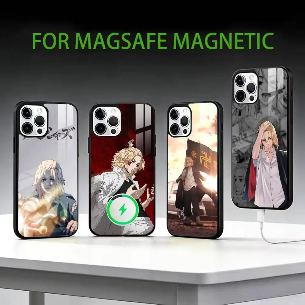 

T-Tokyo r-Revengers Mikey Phone Case For iPhone17,16,15,14,13,12,11 Plus,Pro Max Magnetic For Magsafe Wireless Charging