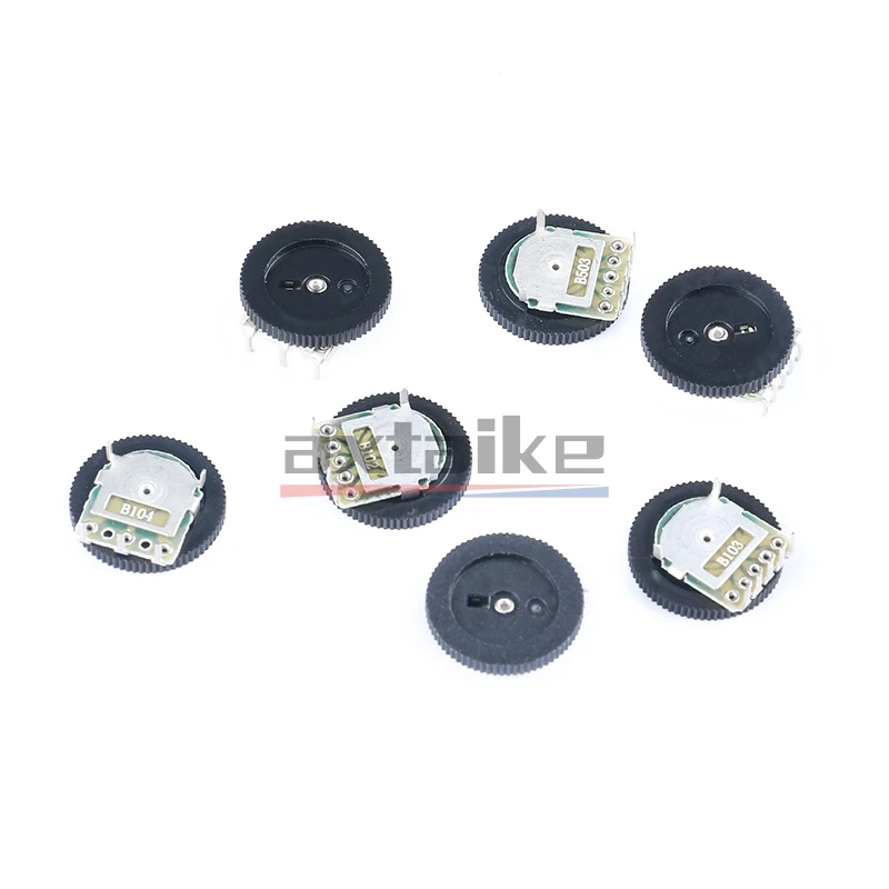 10PCS 16*2mm 3Pin 5Pin 1K 10K 20K 50K B102 B103 B203 B503 B202 B502 B104 Single And Double Gear Dial Potentiometer Volume Switch