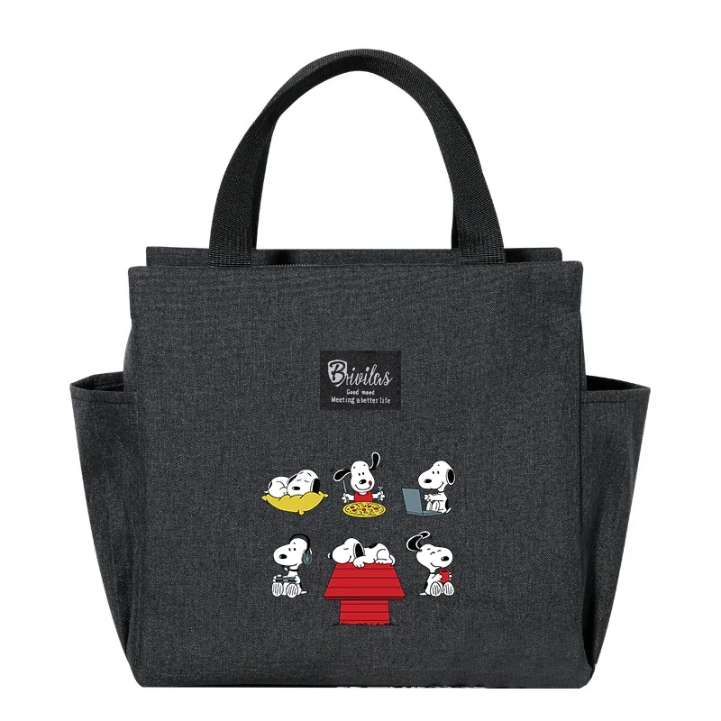 Snoopy-portabebés portátil para el almuerzo, bolsa aislante, bolsa enfriadora fresca, caja térmica para alimentos, bolsa contenedor de comida para