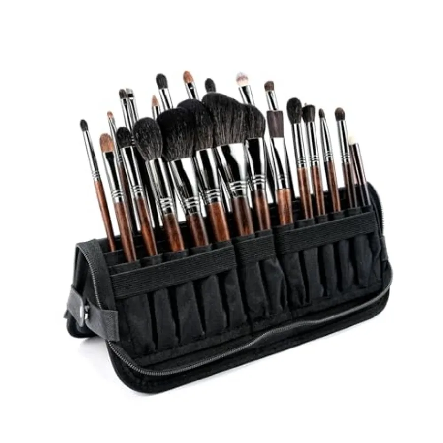 

Black Travel Makeup Brush Holder, Waterproof Stand-Up Makeup Brushes Organizer, Portable Makeup Brush Holder Travel Case