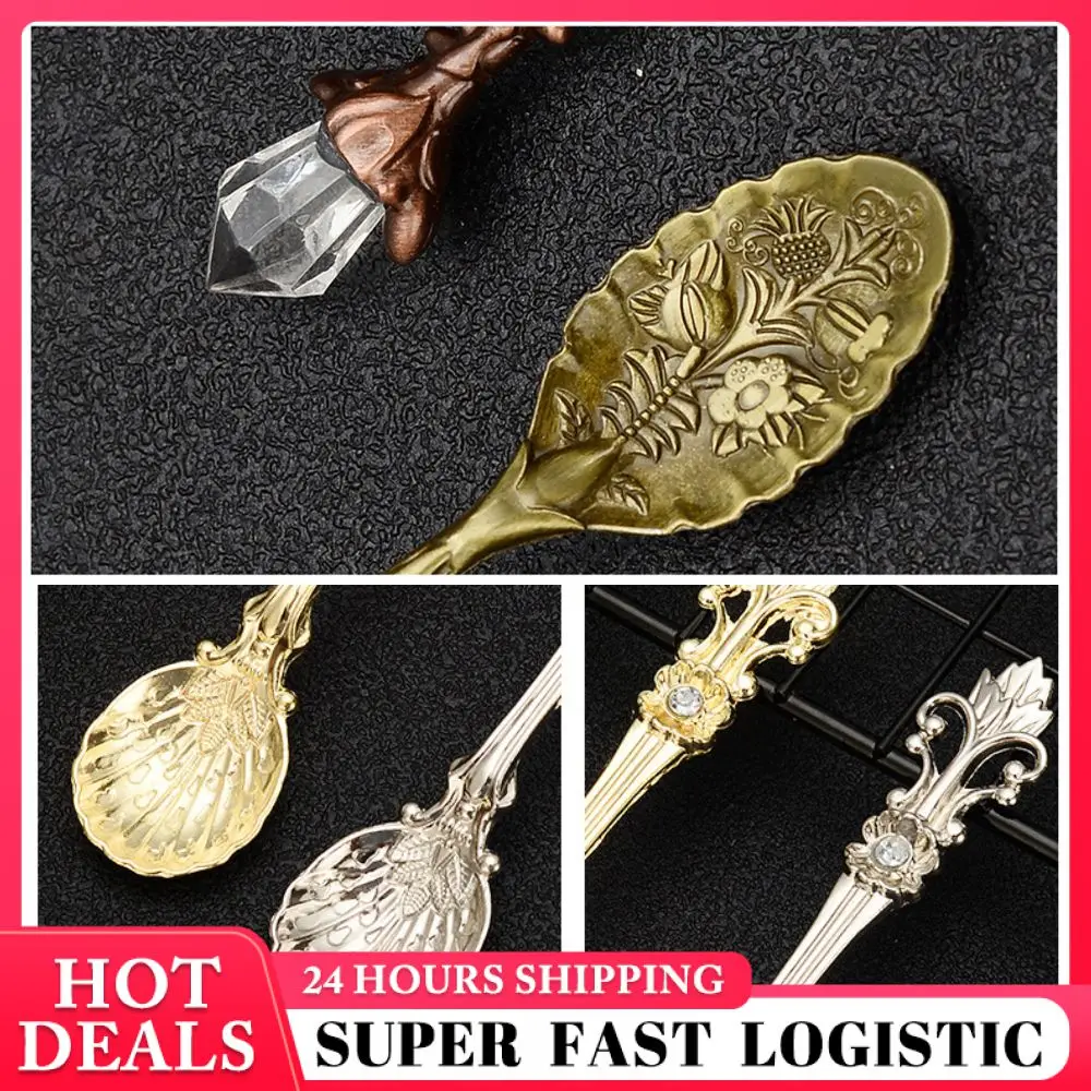 Mixing Spoon Vintage Creative Mug Coffee Ice Cream Wholesale Spoon Hot Ice Cream Dessert Spoon Crystal Head Creative Tea Spoon