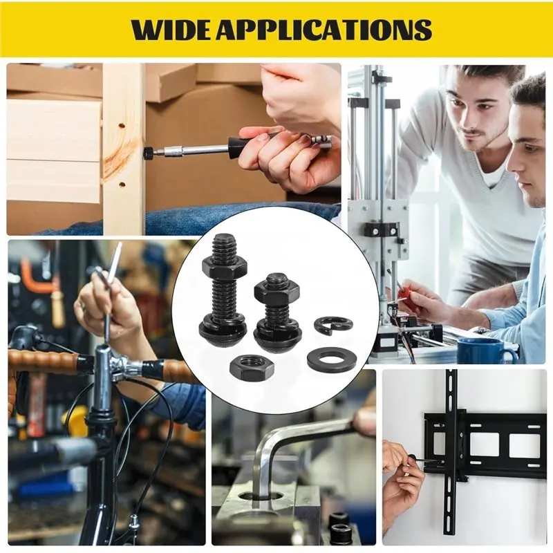 A25I-Hex Socket Button Head Assorted Screws Kit 2200PCS M2 M3 M4 M5 Metric Screws, Machine Screw Set With Nuts