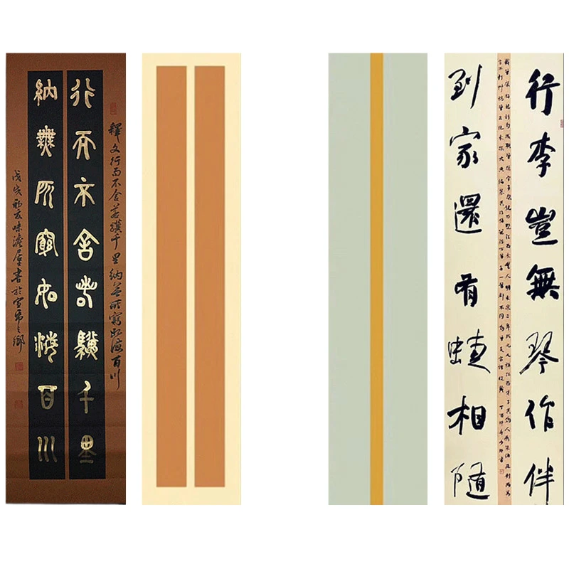 

48*180cm Antique Batik Half-Ripe Rice Paper Calligraphy Works National Exhibition Xuan Paper Brush Pen Poem Writing Color Papier