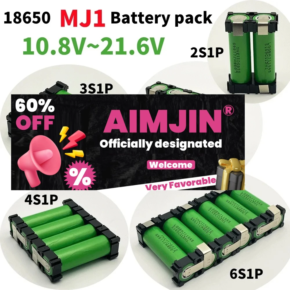 

Бестселлер, сварочный аккумулятор 2S1P-6S1P, литиевый аккумулятор 18650-MJ1, индивидуальный аккумулятор 7,4 В ~ 21,6 В, 3 Ач, прямые продажи с фабрики