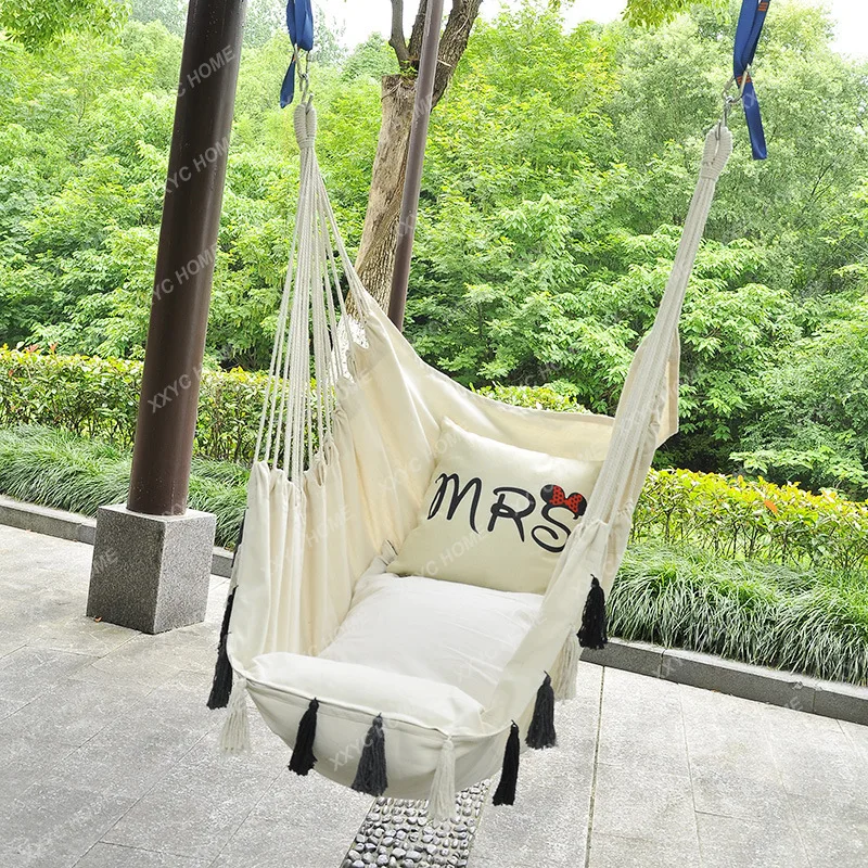 Outdoor camping swing chair Portable folding hanging chair Indoor swing hanging basket seat Simple hanging chair