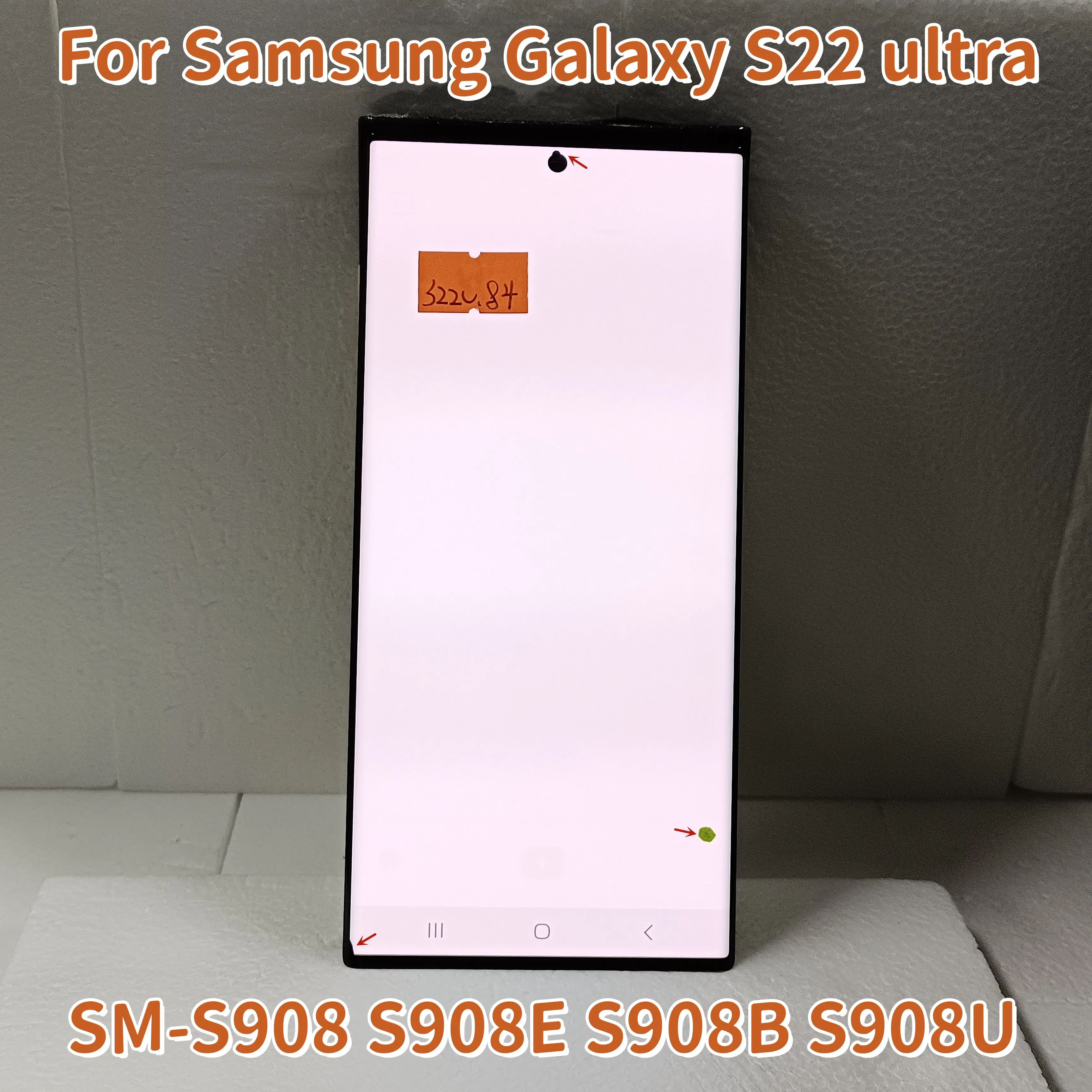 For Samsung S22 Ultra LCD Display Touch Screen With dots defect 6.8